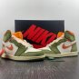 Air Jordan 1 High OG CeladonSky J Light Olive-Bright Mandarin