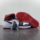 Air Jordan 1 Mid “Black Toe” WhiteBlack-Gym Red