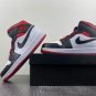 Air Jordan 1 Mid &acirc;��Black Toe&acirc;�� WhiteBlack-Gym Red