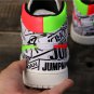 Air Jordan 1 Mid Print White Black Green Red