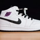 Air Jordan 1 Mid White Purple Black