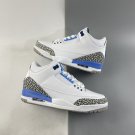 Air Jordan 3 “UNC” WhiteValor Blue-Tech Grey