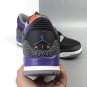 Air Jordan 3 Black Cement Grey White Court Purple