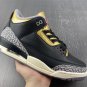 Air Jordan 3 Black Fire Red Metallic Gold Cement Grey