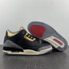 Air Jordan 3 BlackFire Red-Metallic Gold-Cement Grey