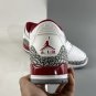 Air Jordan 3 Cardinal White Light Curry Cardinal Red Cement Grey