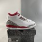 Air Jordan 3 Cardinal White Light Curry Cardinal Red Cement Grey