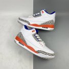 Air Jordan 3 Knicks Rivals White Old Royal University Orange