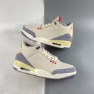 Air Jordan 3 Muslin University Red Cement Grey Sail