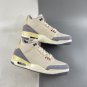 Air Jordan 3 Muslin University Red Cement Grey Sail
