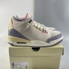 Air Jordan 3 MuslinUniversity Red-Cement Grey-Sail