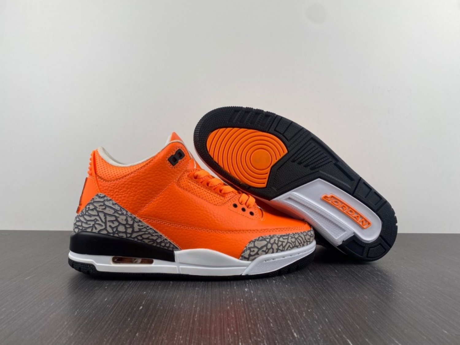 Air Jordan 3 Orange Black Cement Grey