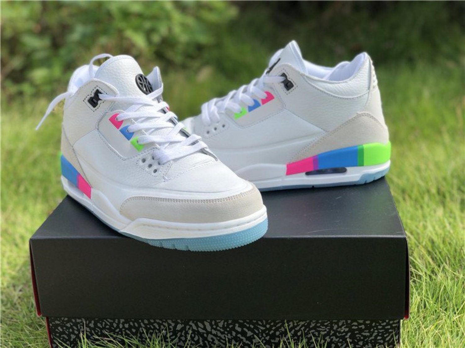 Air Jordan 3 Quai 54 White Multi Color