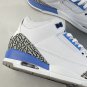 Air Jordan 3 UNC White Valor Blue Tech Grey