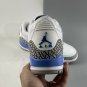 Air Jordan 3 UNC White Valor Blue Tech Grey