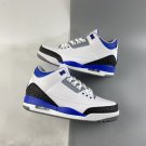Air Jordan 3 White Black Cement Grey Racer Blue