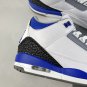 Air Jordan 3 White Black Cement Grey Racer Blue