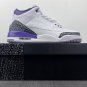 Air Jordan 3 White Black Dark Iris Cement Grey