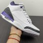 Air Jordan 3 White Black Dark Iris Cement Grey