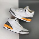 Air Jordan 3 White Laser Orange Cement Grey Black