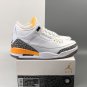 Air Jordan 3 White Laser Orange Cement Grey Black