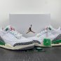 Air Jordan 3 White Varsity Red Lucky Green Cement Grey
