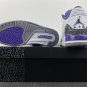 Air Jordan 3 WhiteBlack-Dark Iris-Cement Grey