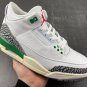 Air Jordan 3 WhiteVarsity Red-Lucky Green-Cement Grey