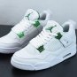 Air Jordan 4 Retro Nike White Metallic Green Silver Green