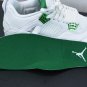 Air Jordan 4 Retro Nike White Metallic Green Silver Green