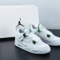 Air Jordan 4 Retro Nike White Metallic Green Silver Green