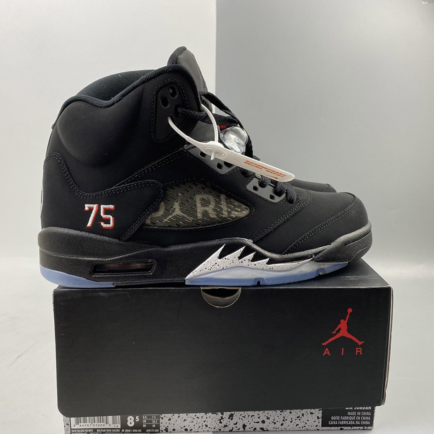 Air Jordan 5 &acirc;��PSG&acirc;�� BlackWhite-Challenge Red