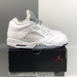 Air Jordan 5 Low White Black Wolf Grey