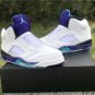 Air Jordan 5 NRG &acirc;��Fresh Prince&acirc;�� WhiteGrape Ice-Black-New Emerald