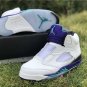 Air Jordan 5 NRG &acirc;��Fresh Prince&acirc;�� WhiteGrape Ice-Black-New Emerald