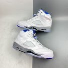 Air Jordan 5 Retro White Stealth Black Hyper Royal