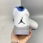 Air Jordan 5 Retro White Stealth Black Hyper Royal