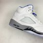 Air Jordan 5 Retro White Stealth Black Hyper Royal