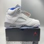 Air Jordan 5 Retro White Stealth Black Hyper Royal