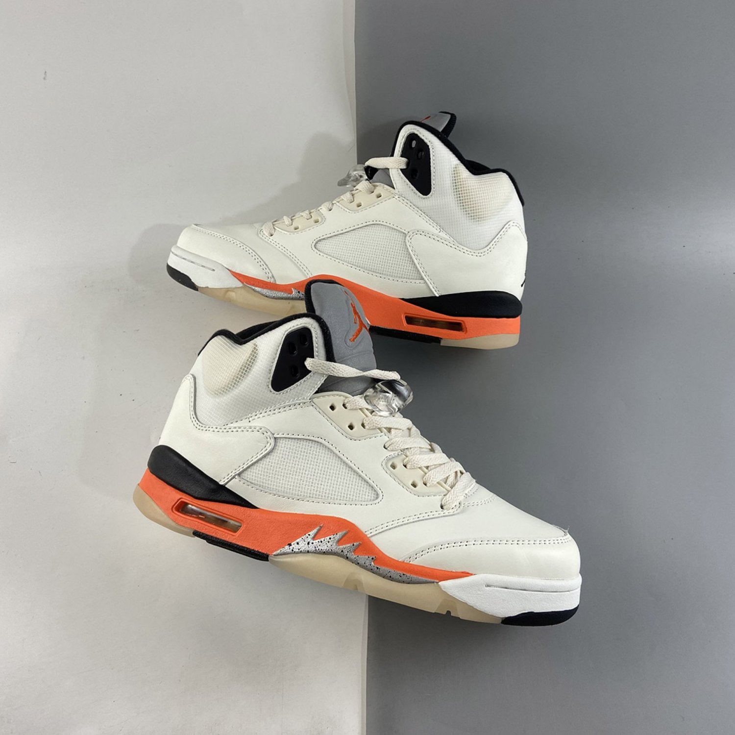 Air Jordan 5 Shattered Backboard Sail Orange Blaze Metallic Silver Black