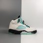 Air Jordan 5 White Black White Island Green