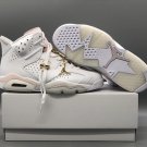 Air Jordan 6 Gold Hoops White Sail Metallic Gold Barely Rose