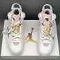Air Jordan 6 Gold Hoops White Sail Metallic Gold Barely Rose