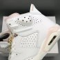 Air Jordan 6 Gold Hoops White Sail Metallic Gold Barely Rose