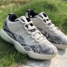 Air Jordan 11 Low “Snakeskin” Light BoneUniversity Red-Sail-Black