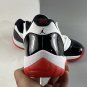 Air Jordan 11 Low White Bred White University Red Black True Red