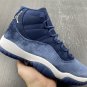 Air Jordan 11 Velvet Midnight NavyMetallic Silver-White