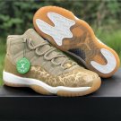 Air Jordan 11 WMNS Neutral OliveSail-Gum Light Brown