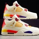 J BALVIN AIR JORDAN 4 RETRO GREYORANGEYELLOWWHITE