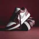 Jordan 1 Low Bordeaux White Grey